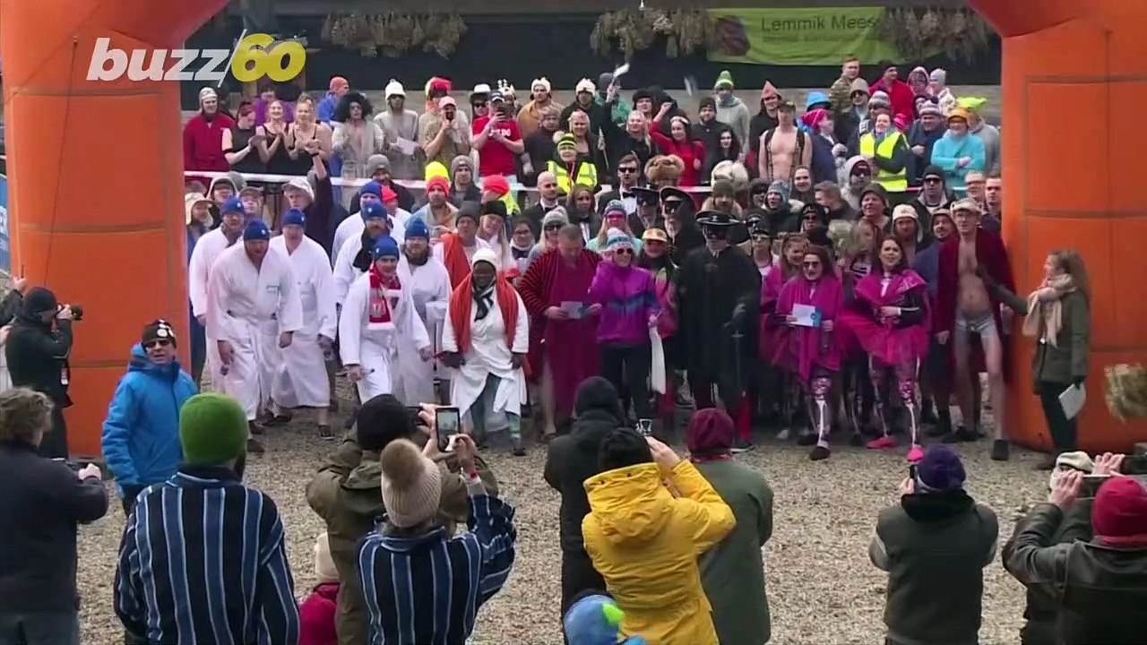 Hot Pursuit! Racers Brave the Cold & Heat During the European Sauna Marathon!