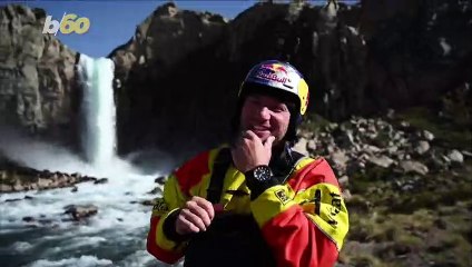 Daredevil Rides Kayak off 134-Foot Waterfall for Fun