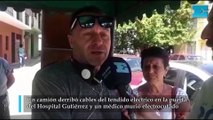 Un camión derribó el tendido en la puerta del Hospital Gutiérrez y un médico murió electrocutado