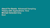 About For Books  Advanced Sampling Theory with Applications: How Michael Selected Amy  Best