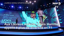 Laureus Awards : Lewis Hamilton appelle à plus de diversité en Formule 1
