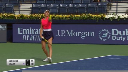 Dubaï - Sensation d'entrée : Svitolina sortie par Brady