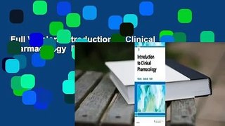 Full Version  Introduction to Clinical Pharmacology  For Kindle