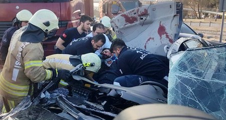 E-5'te trafiğin durma noktasına gelmesine neden olan kazada 1 kişi öldü, 3 yaralandı