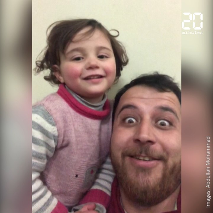 Syrie: Un père invente un jeu pour distraire sa fille pendant les bombardements