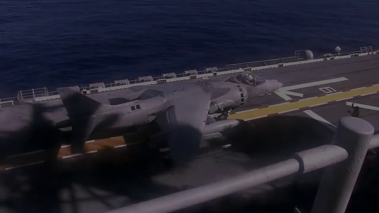 U.S Military Weapons Awesome Footage of Av-8b Smooth Vertical Take off and landing