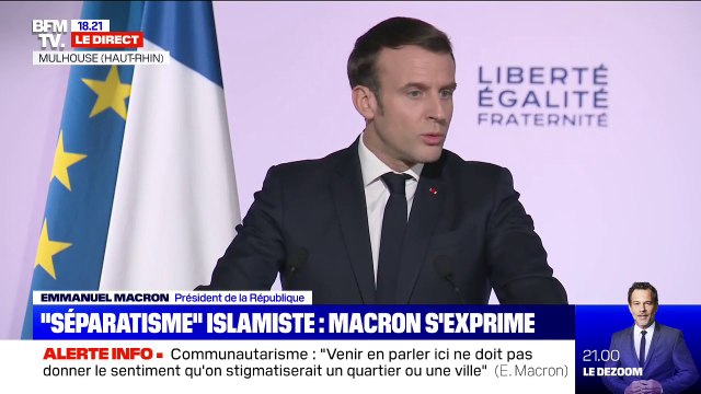Emmanuel Macron: On ne doit jamais accepter que les lois de la religion puissent être supérieures à celles de la République