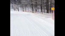 This Snowboarder Tries To Jump A Ramp But He Fails