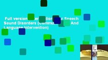 Full version  Interventions For Speech Sound Disorders (Communication And Language Intervention)