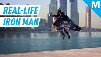 Watch a real-life Iron Man hover 6,000 feet above Dubai