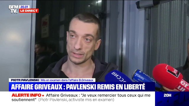 Piotr Pavlenski sur l'affaire Griveaux: J'étais sûr que j'allais aller en prison aujourd'hui, [ma libération] est surprenante