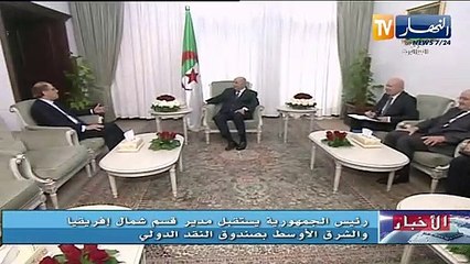 رئيس الجمهورية يستقبل مدير قسم شمال إفريقيا والشرق الأوسط بصندوق النقد الدولي