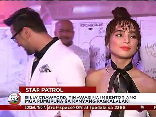 Billy Crawford,tinawag na imbentor ang mga pumupuna sa kanyang pagkalalaki