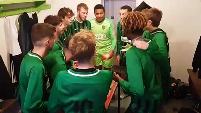 Cri de victoire après la victoire en coupe de l'oise contre Moliens 5 à 4 le 9 novembre 2019