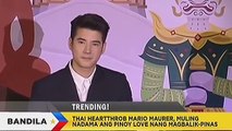 Thai Heartthrob Mario Maurer, muling nadama ang Pinoy Love nang magbalik-Pinas