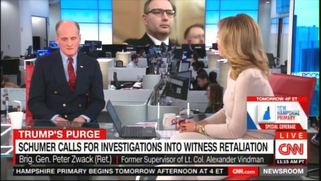 Brooke Baldwin One-on-One with Brig. Gen. Peter Zwack on Vindman firing with baseless deep state claims. #News #CNN #DonaldTrump @BrookeBCNN