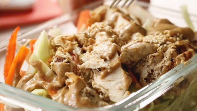 How to Make Chicken Satay Bowls with Spicy Peanut Sauce