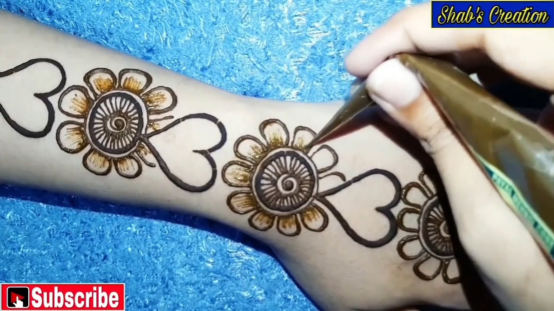 Easy Arabic Mehndi Design For Hands Number Henna Design Easy Mehendi For Eid Video Dailymotion