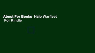 About For Books  Halo Warfleet  For Kindle