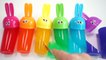 Baby Doll Learn Colors Bunny Molds Jelly Gummy Bath Time Bubble Gum Surprise Colors Clay Slime