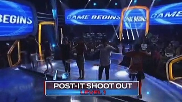 Sino ang unang nag-aalam sa Round 1 game na “Post It Shoot Out”?