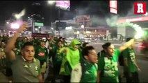 La afición de León hacen caravana previo a jugar contra LAFC