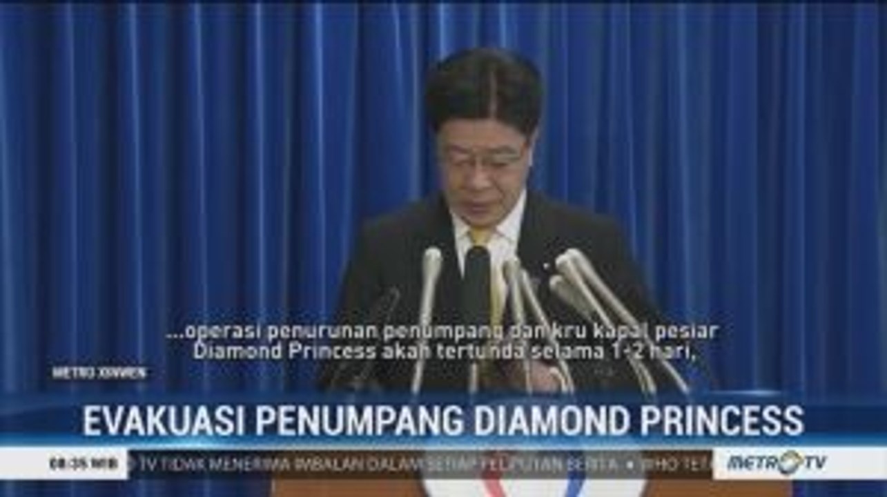 Evakuasi Penumpang Kapal Pesiar Diamond Princess Tertunda