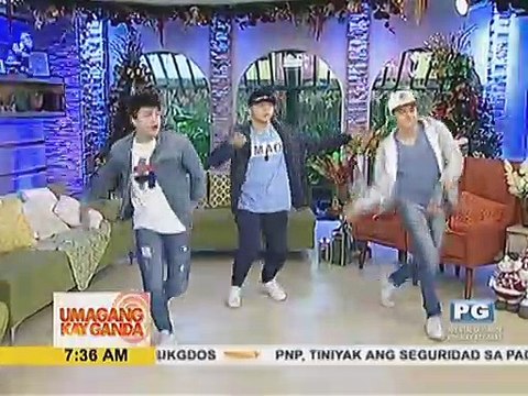 Umagang sayawan kasama ang hashtags
