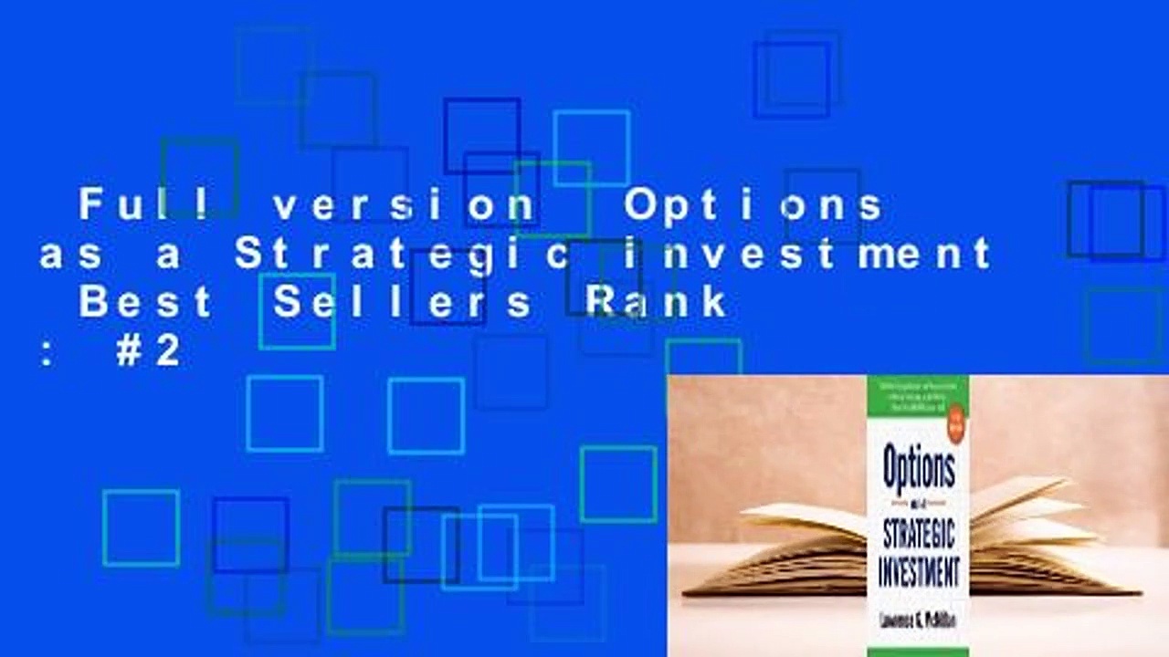 Full version  Options as a Strategic Investment  Best Sellers Rank : #2