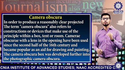 BAJMC || Mr. AJOY BANERJE || Camera Obscura || TIAS || TECNIA TV