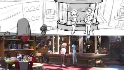 Toy Story 4 movie - Key Scene with Ducky and Bunny - Pixar Side by Side