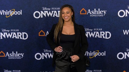 Nia Sioux "Onward" World Premiere Blue Carpet