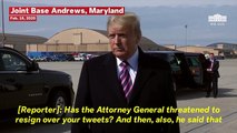 Trump Says He Makes Attorney General William Barr's Job Harder