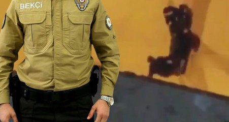 Sarhoş vatandaşı darbeden bekçilerin görüntüsü tepki çekti