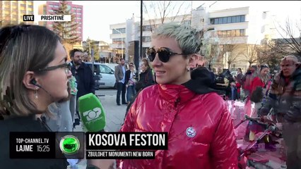 Kosova feston/ Zbulohet monumenti “New Born”