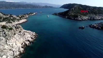 Antalya çinli turistlerin deniz keyfi