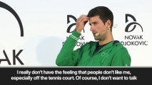 Lack of fan support when facing Federer and Nadal does not bother Djokovic
