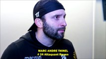 Hockey sur glace Interview de Marc André Thinel, # 24 Attaquant des Dragons de Rouen, 16/02/2020 Rouen VS Amiens (Finale Coupe de France 2020)