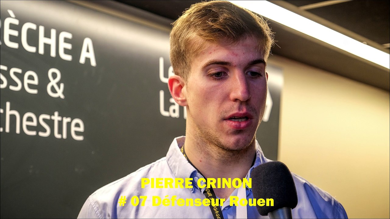 Hockey sur glace Interview de Nicolas Deschamps , # 17 Attaquant des Dragons de Rouen, 16/02/2020  (CDF Finale 2020 - Rouen VS Amiens)