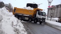 Bitlis'te karlar kamyonlarla şehir dışına taşınıyor
