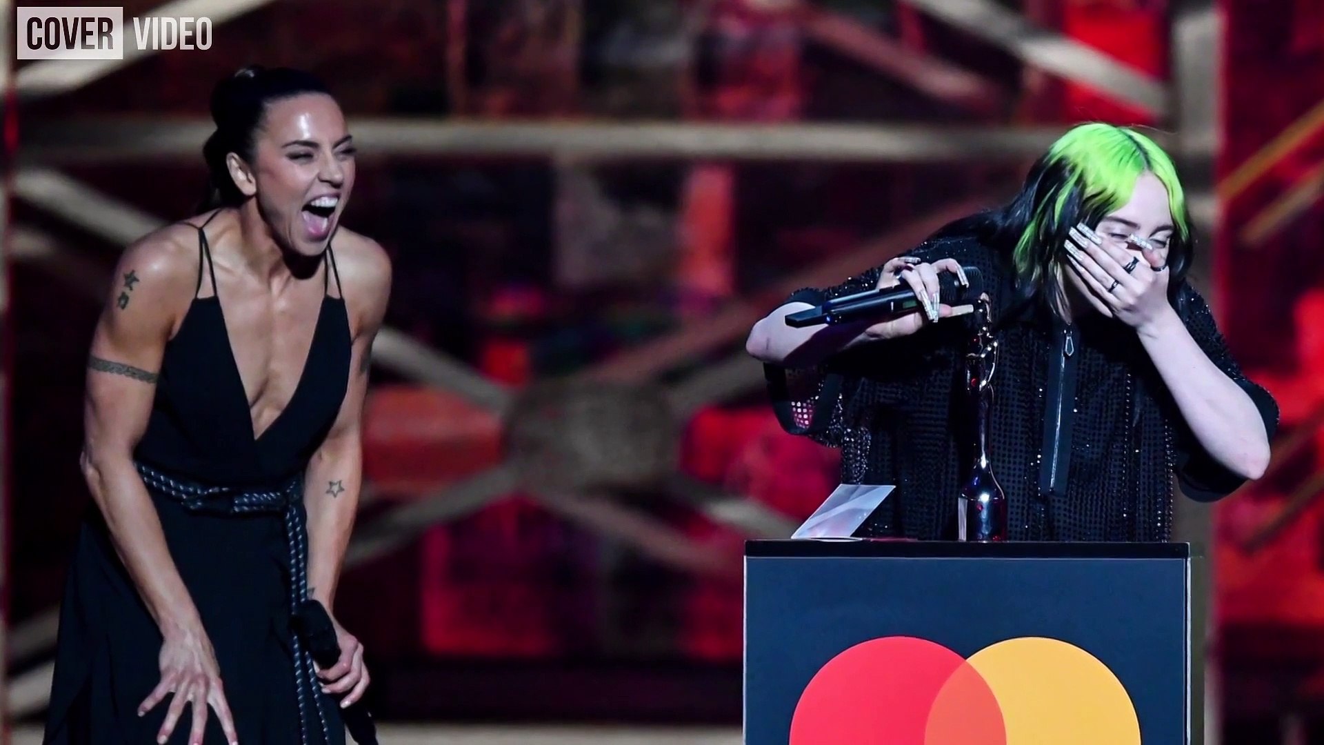⁣Billie Eilish breaks down during BRIT Awards acceptance speech