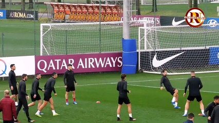 Trigoria, la rifinitura prima di Roma-Gent (19/2/2020)