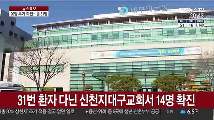 하루새 20명 추가 확진…대구·경북에서만 18명