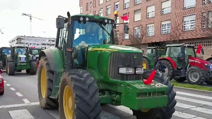 Tractorada en Pamplona y Granada en defensa del sector agrario