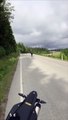 Wheelie en moto : il termine dans les buissons !