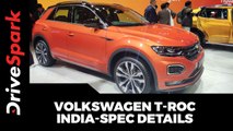 Volkswagen T-Roc India-Spec Details Revealed | Expected Prices, Specs, Features & Other Details