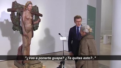 Divertido y entrañable encuentro entre Feijóo y Benedicta Sánchez