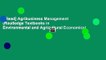 [Read] Agribusiness Management (Routledge Textbooks in Environmental and Agricultural Economics)