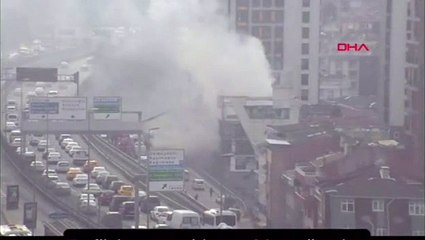 Kağıthane'de iş merkezinde korkutan yangın