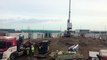 The first floor of STACK Seaburn being lifted into place